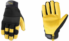 Wells Lamont Men&#39;s HydraHyde Leather Work Gloves Knuckle Strap M - 3XL S... - $14.50