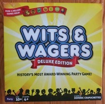 WITS &amp; WAGERS Deluxe Edition Trivia Board Game 100% COMPLETE 2017 AWARD ... - £21.75 GBP