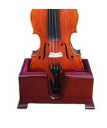 Paititi Violin Stand Solid Mahogany Wood Stand w Bow Holder Velvet Plush... - £47.80 GBP