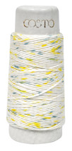 Cosmo Hidamari Sashiko Variegated Thread 30 Meters Shaved Ice Yellow Green - £4.83 GBP