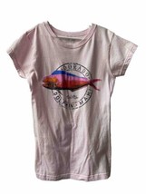 Salt Life T shirt Girls Size S Pink Cap Sleeve Round Neck Dorado Dolphin... - $5.79