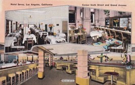 Hotel Savoy Los Angeles California CA Interior Multiview Postcard C12 - £2.42 GBP