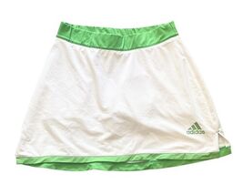 Adidas Adipure ClimaLite Tennis Golf Skort Womens XS White Green Skirt - $12.86