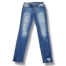 Kancan Jeans Size 28 W28&quot;xL30&quot; Skinny Jeans Destroyed Ripped Distressed Stretch - £24.82 GBP