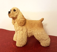 Life Like Cocker Spaniel DOG Sculpture United Design Stone Critters VTG Figurine - £19.67 GBP
