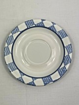 Pfaltzgraff Hopscotch Plates 7&quot; - White Blue Checks - No Fruit - £3.87 GBP