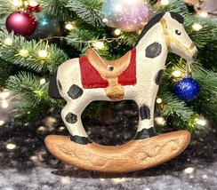 Vintage Rocking Horse Christmas Tree Ornament Hand-Painted Appaloosa - $13.87