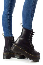 Dr. Martens Women Boots - 7 US EU 38 Black Leather Combat Platform Ankle New - $374.65 CAD