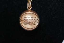 10K Yellow Gold Girls City Champs Basketball Charm - £67.93 GBP