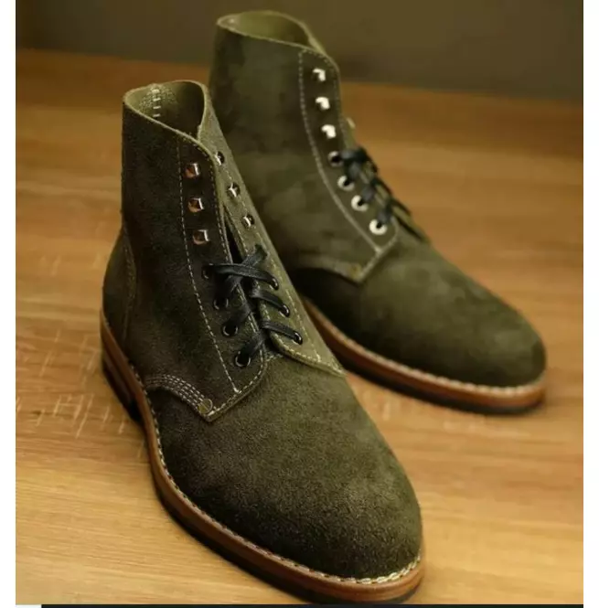 New Handmade Suede Hunter Green Chukka Lace Up Ankle Business Boot For M... - $149.99+