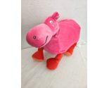 IKEA Barnslig Flodhast Pink Hippo Plush Stuffed Animal Striped Legs - $29.68