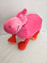 IKEA Barnslig Flodhast Pink Hippo Plush Stuffed Animal Striped Legs - $29.68