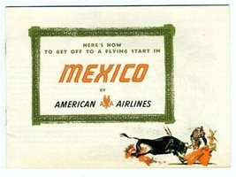 1954 American Airlines to Mexico Travel Brochure DC-6 - $14.87