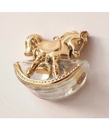 AVON Rocking Horse Tree Ornament 1979 Empty Glass Bottle - $14.25