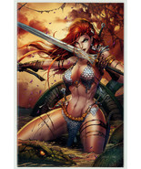 SIGNED Jamie Tyndall Invincible Red Sonja #2 Virgin Variant Cover Art LE... - £51.36 GBP