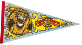 Ringling Bros Barnum Bailey Circus Pennant Flag Vintage 1985 Kenneth Fel... - $583.62 MXN