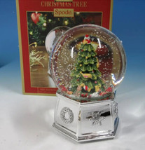 Spode Christmas Tree Musical Snow Globe We Wish You A Merry Christmas New - £35.43 GBP