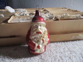 Vintage Santa Claus Christmas Tree Blown Glass Ornament 2.5&#39;&#39; Germany An... - £27.29 GBP