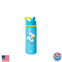 Simple Modern Kids Summit Water Bottle with Straw Lid | Smurfs 18oz Stai... - $39.81