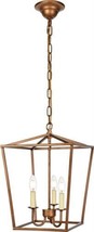 Chandelier MADDOX Transitional Vintage Gold Metal Wire Candelabra E12 40W - £263.84 GBP