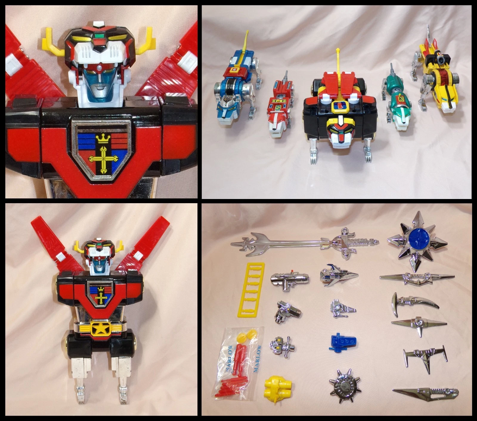 VOLTRON MATCHBOX LIONS COMPLETE SET 1981 Diecast Golion Godaikin Full Weapon Set - $1,118.50 CAD