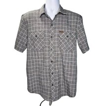 Orvis Classic Collection Shirt Mens M Gray Plaid Button Up Short Sleeve Pockets  - £17.02 GBP