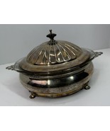 VTG Antique Crescent Silverware Mfg Co Silverplate Serving Bowl Lid Pyre... - €23,52 EUR