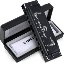 Conjurer Blues Harmonica For Beginners Adult Professional 10 Hole Diatonic - £29.90 GBP