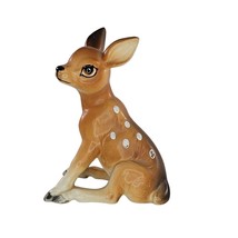 Vintage Lefton Deer Fawn Sitting Figurine H7192 - $59.99