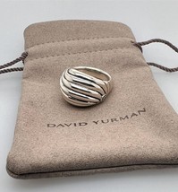 David Yurman 925 Sterling Silver Sculpted Cable Dome Women Ring Size 5US - $395.98