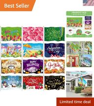 12 Pcs Seasonal Garden Flag 3 x 5 ft Yard Flags for Outside Double Sided... - $104.72