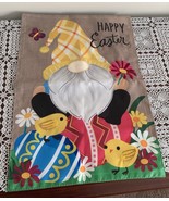 Meadow Creek Spring Easter Gnome Garden Flag 12 x 18 Inch Brand New Poly... - $12.99