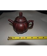 Vintage Chinese Yixing Zisha Clay Teapot – Pumpkin Form – Signed Mark - $2,558.64 MXN