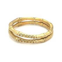 Sterling 18k Yellow Vermeil Bamboo 2 mm Ring w/ Yellow Spinel Accents Sz... - €55,17 EUR