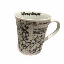 Sketch Book Disney Mickey Mouse Mug Coffee Cup Black &amp; White - £11.91 GBP