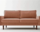 Americus Ultra Modern Velvet Upholstered Living Room Sofa, 71.6&quot;, Rose - $795.99
