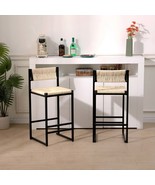 Creamy White Woven Bar Stools (Set of 2) - $139.49 CAD