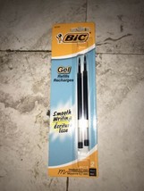 Bic Gel Refills Recharges Medium Black Ink-Brand New-SHIPS N 24 HOURS - £14.68 GBP
