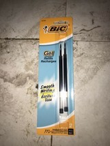 Bic Gel Refills Recharges Medium Black Ink-Brand New-SHIPS N 24 HOURS - £11.70 GBP