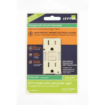 Leviton GFNL1T GFCI Duplex Receptacle w/Guide Light 2-Pole 15A 125V Ligh... - $25.73