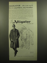 1960 Alligator Weatherstyle Coat Advertisement - The coat you&#39;ll live in  - $14.99