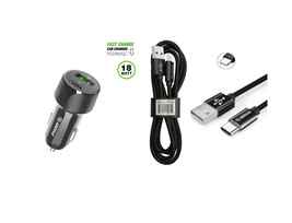 18W Car Charger PD + 3FT A to C USB For Visible Midnight 6.5&quot; WTVIS01 - £9.74 GBP