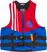 Fly Racing Mens Neoprene Floatation Vest Life Jacket Red/White/Blue Md - £87.66 GBP