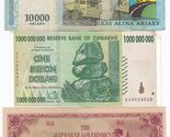 Zimbabwe, Madagascar, Japon, Lot De 3, Billets Tous Différents, Collecti... - $13.45