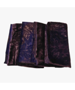 Purple Floral Jacquard Velvet Cloth Napkins 17.5&quot; Set Lot of 4 Formal Bu... - £22.15 GBP