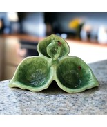 Pier 1 One Imports 3 Section Ceramic Green Leaf Serving Dish w/ Handle L... - €16,41 EUR