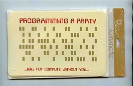 NOS Programming a Party Will Not Compute Without You Pack of 8 Invitations  - £13.97 GBP