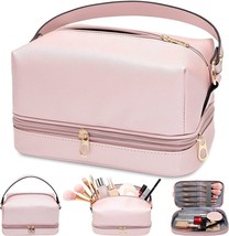 Makeup-Bag for Travel-Essentials,Toiletry-Bag-for-Women,Leather Makeup-Organizer - $17.41