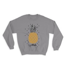 Pineapple Aloha : Gift Sweatshirt Hawaii Tropical Cup Funny Elegant - £25.92 GBP