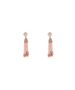 Tassel Earrings. Seed Bead Tassel Earrings. Beaded Tassel Earrings. Pink... - £20.44 GBP